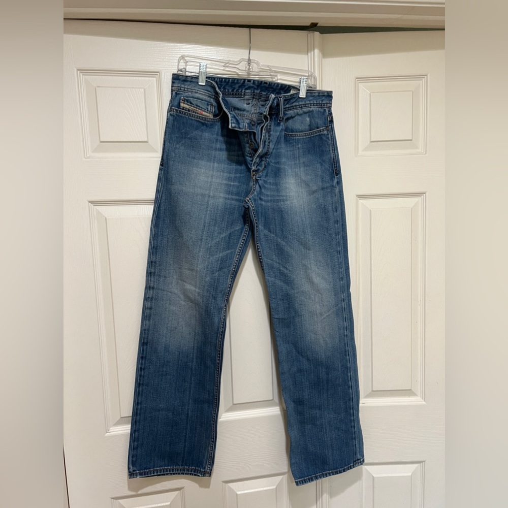 Diesel Kurren Jeans Mens W31‎ L32 Blue Denim Regular Straight 008KK Dark